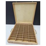 Wood Organizer Box Like Typesetter 16" W Handle