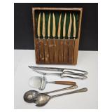 Silver Plated Spoons, Stainless Serving Set +