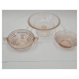 5" W Tiara Bowl, 5 1/4" Bowl & Compote 3.5" H