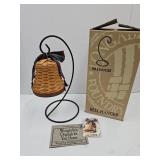 Longaberger Bell Basket & Wrought Iron Hanger