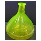 Uranium Glass Bottle 7 1/2" High
