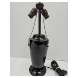 Signed Muncie Pottery Lamp High Glaze Aladdin Co.