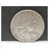 1954 D Franklin Silver Half Dollar Coin