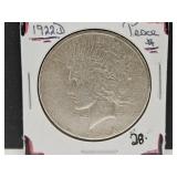 1922 D  Silver Peace Dollar Coin