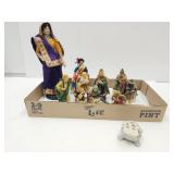Soapstone Frog, Nativity & Oriental Dolls