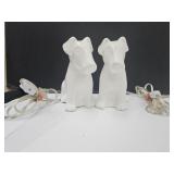 Pair Of Scottie Dog Night Lights 7" H
