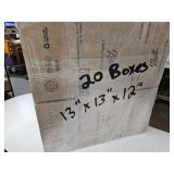 20 New Shipping Boxes 13x13x12"