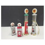 2 TEXACO 8"H Model GAs Pumps & Salt/Peppers