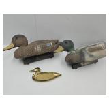 Brass Trinket Dish & 2 Duck Decoys