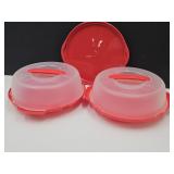 2 Pyrex Cake Carriers