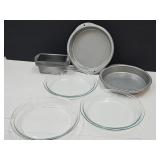 Pyrex Glass & Wilton Pie & Mini Loaf Pans