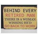 New Retired Metal Sign 12" x 8"