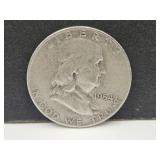 1954 D Silver Franklin Half Dollar Coin