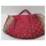 Large Red Vera Bradley Duffle Travel Bag 24"
