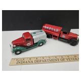 2 Die Cast ADV Bank Trucks 7.5" Skelly