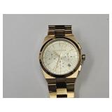 Nice Working Michael Kors Chromo Gold Steel Watch