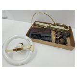 GE Clock Radio, Circuline Light, Extension Cords,+