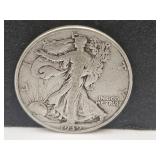 1939 D Walking Liberty Silver Half Dollar Coin