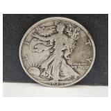 1939 D Silver Walking Liberty Half Dollar Coin