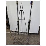 Wrought Iron Art Easel   28 x 58" high