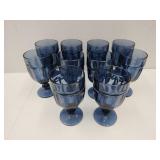 Set of 10 VTG Libbey Blue Iced Tea Goblets