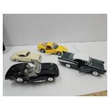 4 Die Cast Cars Up To 8" Long