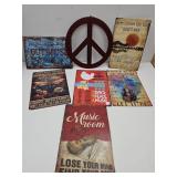 Metal Sign OUT HOUSE, PEACE Sign + See Size