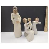 Lot of Broken Repaired Willow Tree Figures