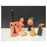 Vintage Gurley Halloween Candles Witches, Ghost +