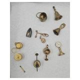 Miniature Brass Bicycle, Water Cans, Bell +