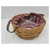 Longaberger 10" W Basket w Divider