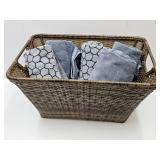Nice Bath Towels & Basket 25" W