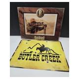 Butler Creek Metal & Bushnell Sign 19 x 14" H