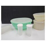 Tupperware Bowls, Butter Dish & Shakers