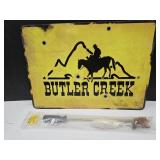 AR15 Cleaning Kit & Butler Creek Metal Sign 19" W