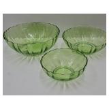 Anchor Hocking Nesting Bowls,  1 Has Paint Loss