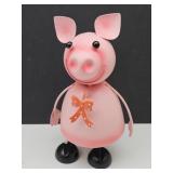New 8" Dancing Pig Metal Garden Art