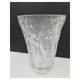 Josef Inwald Czech Heavy Art Glass Forest Vase
