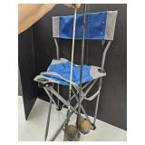 2 Zebco Fishing Poles & Travel Chair