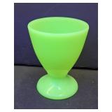 McKee Jadite Uranium Glass Footed Dessert Dish