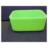 McKee Jadite Uranium 4" x 5" Refrigerator Dish