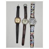 Watch Lot; Fossil no Dial, Untested Timex, Swatch