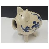 Nantucket Style Piggy Bank Wide Mouth Snout 7"h