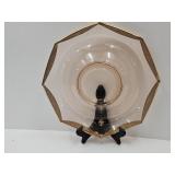 Pink Depression Glass Console Bowl