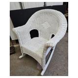 White Wicker Rocking Chair