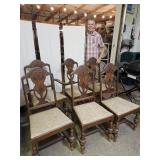 Vintage Set of 6 Chairs One Armed  Chair