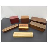Nice Lot Wooden Dresser Boxes up to 10.5"W