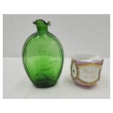German Mustache Cup & Replica Railroad Bottle