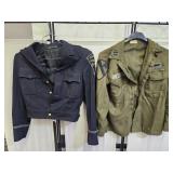 Munice Police Dept Jacket & Army Shirt Sz Small