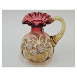 Fenton Hand Painted & Signed Cruet  5" high